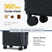 360-degree double spinner wheels on the Vellaroam hardshell suitcase