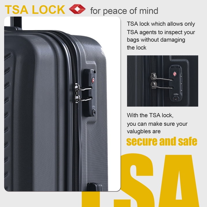 Built-in TSA combination lock on the Vellaroam hardshell suitcase